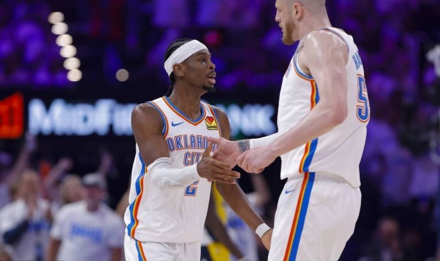 G5半场:雷霆双塔奇效三分如雨 哈里伯顿半场0分